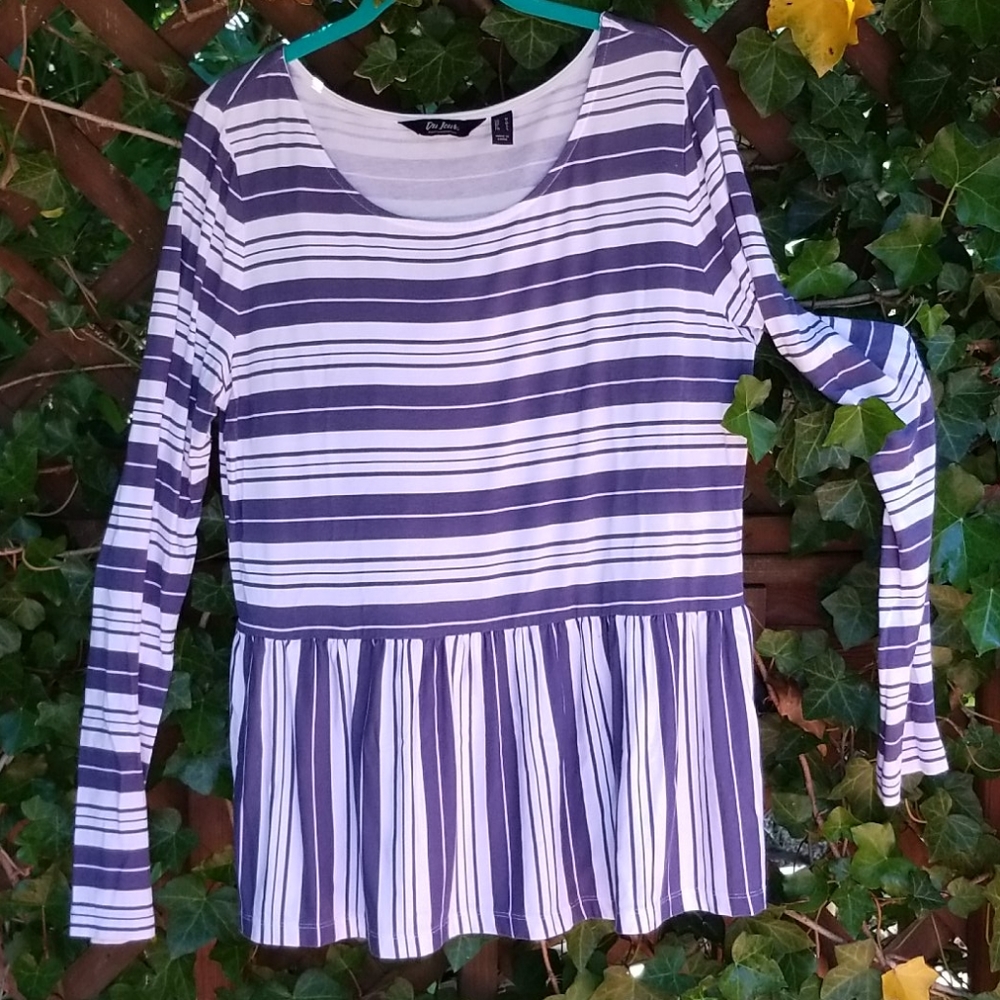 Comfy long sleeve striped tunic top